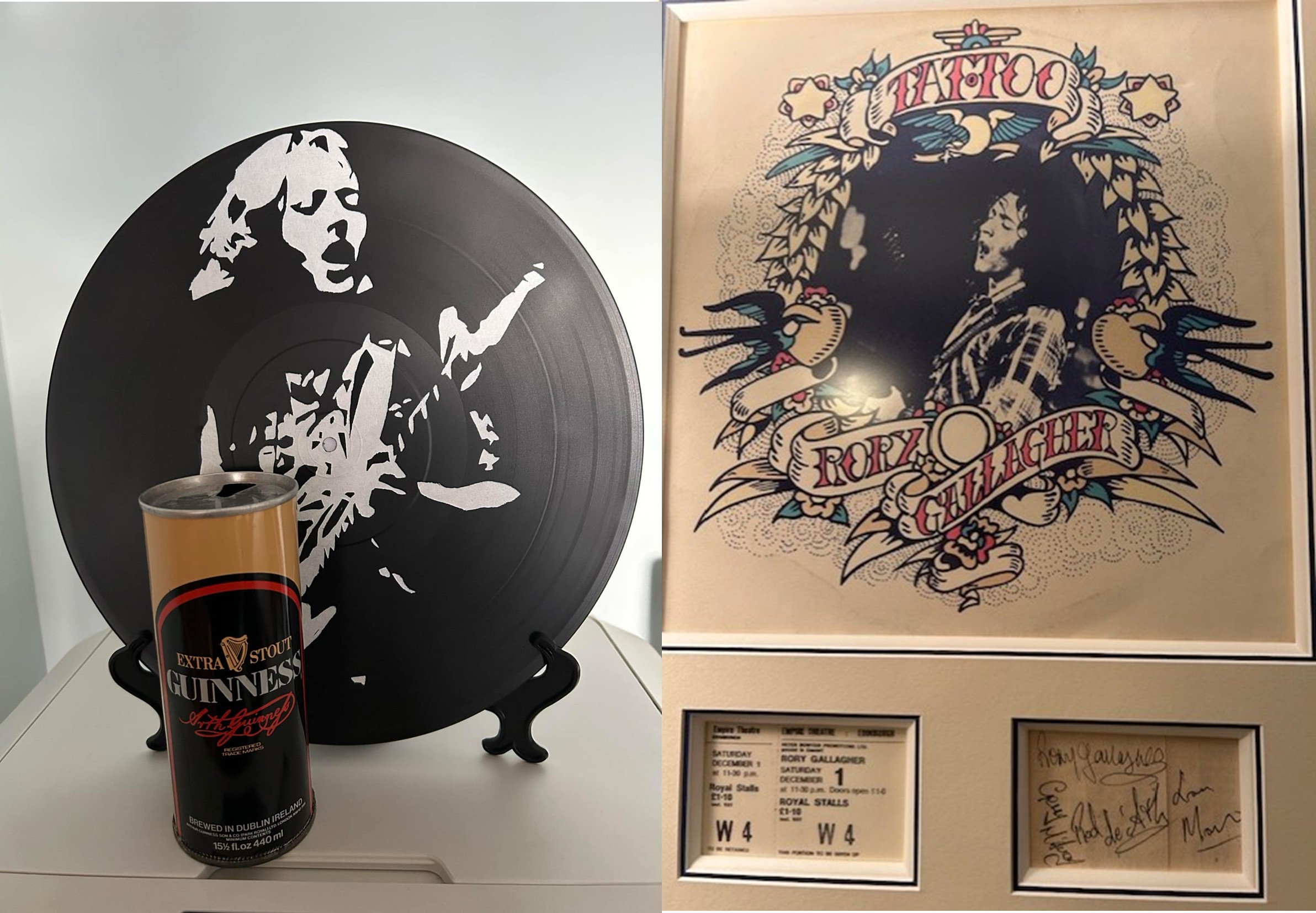 The Rory Gallagher display in Tom’s music room